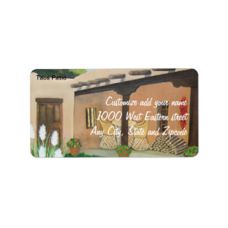 Taos Patio ~ liggande Adressetikett