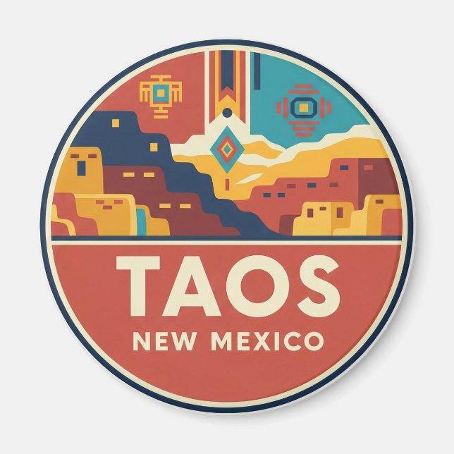 Taos Pueblo New mexico Magnet (Framsidan)