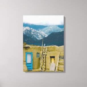 Taos Pueblo New mexico Sangre De Cristo Mountains Canvastryck