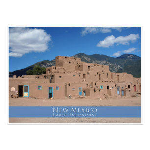 Taos Pueblo Photographic Print Fototryck