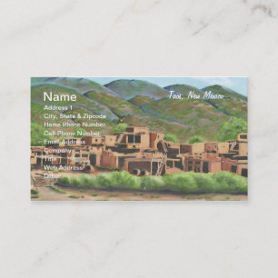 Taos Pueblo som är ny - mexico Visitkort