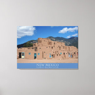 Taos Pueblo Wrapped Canvas Skriv ut