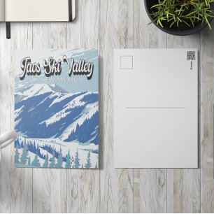 Taos Ski Valley Ski Area Winter New mexico Vintage Vykort