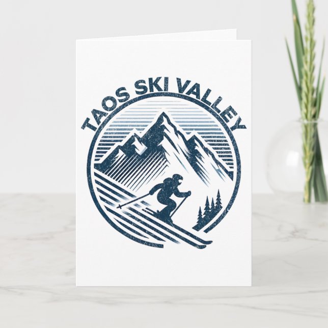 Taos Ski Valley Skidområde Vinterskidåkning New Me Kort (Framsida)