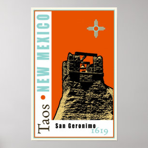 Taos som är ny - mexico, USA Poster