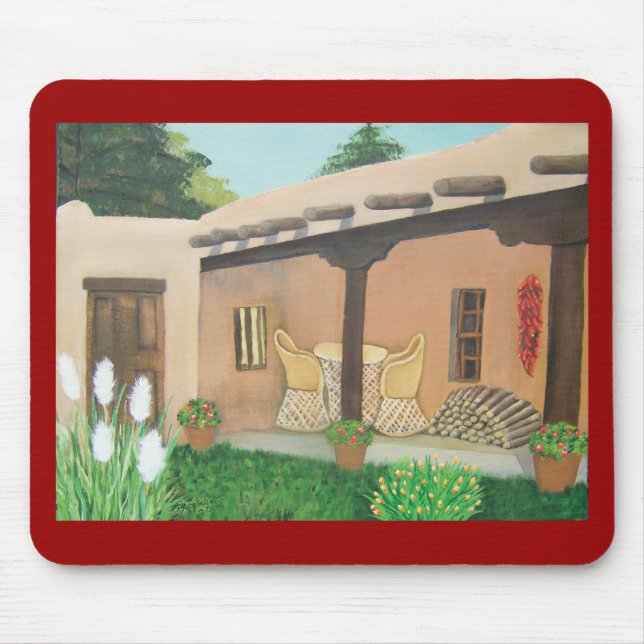 Taos som är ny - mexico uteplats Mousepad Musmatta (Framsidan)