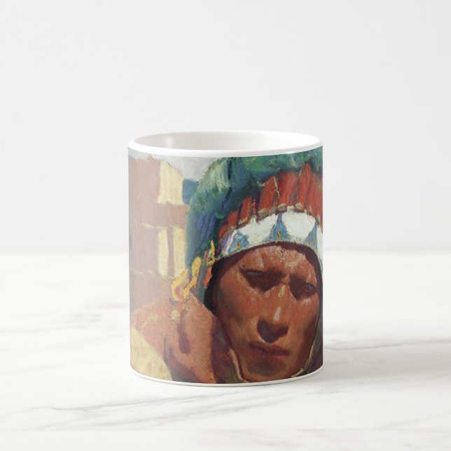 Taosindian hållande en vattenkruka av Blumenschein Kaffemugg (Center)