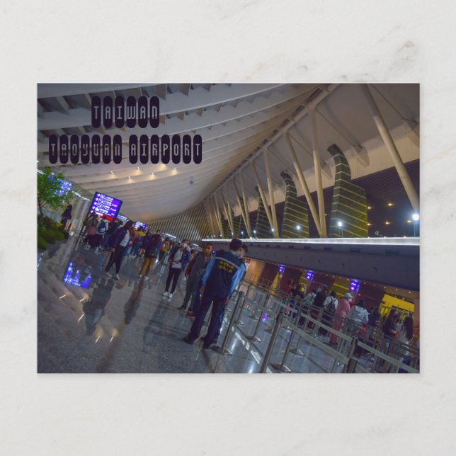 Taoyuan Internationell flygplats i Taiwan Vykort (Framsida)