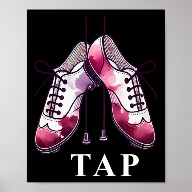 Tap Dance Älskare Dancing Shoes Competition Dancer Poster (Framsidan)