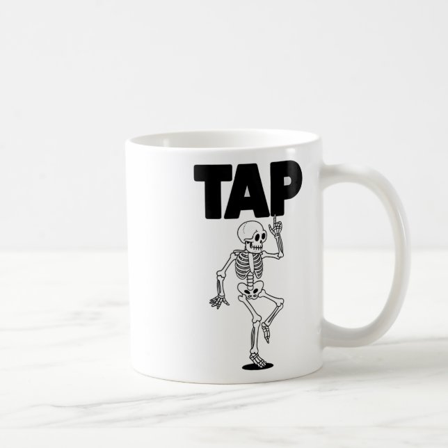 Tap Dance Älskare Skeleton Dancing Teacher Dancer Kaffemugg (Höger)