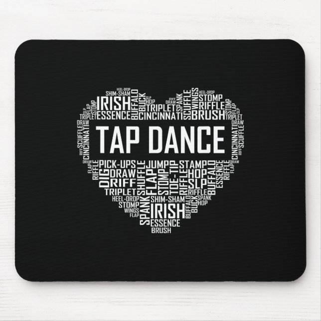 Tap Dance Heart Älskare Gift Tap Dancer Gifts Danc Musmatta (Framsidan)