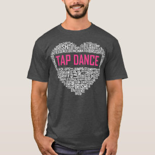 Tap Dance Kärlek Heart T Shirt