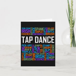 Tap Dance Ord Älskare Gift Tap Dancer Gifts Dancin Kort