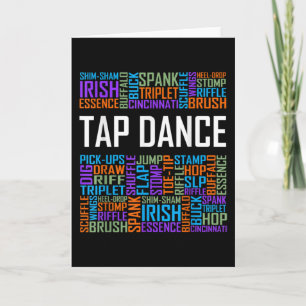 Tap Dance Ord Älskare Tap DancerDancing Teacher Kort