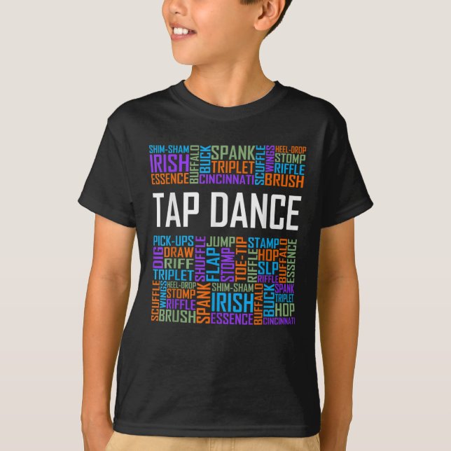 Tap Dance Ord Älskare Tap DancerDancing Teacher T Shirt (Framsida)