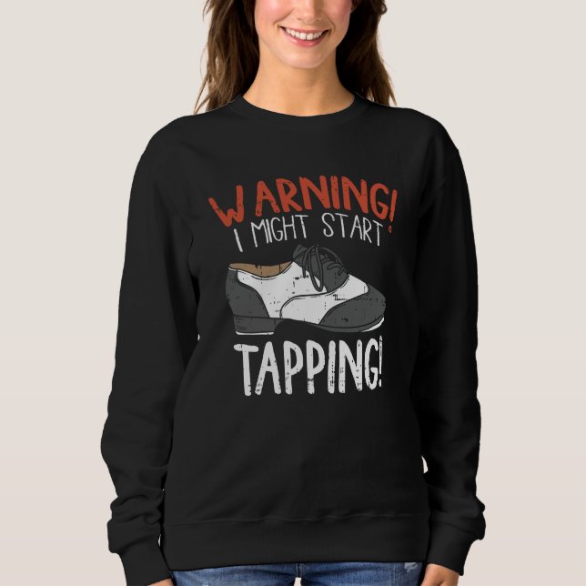 Tap Dance Pun Rhythm och Dancing Shoe T Shirt (Framsida)