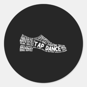 Tap Dance Shoe Dancing Dancer Runt Klistermärke