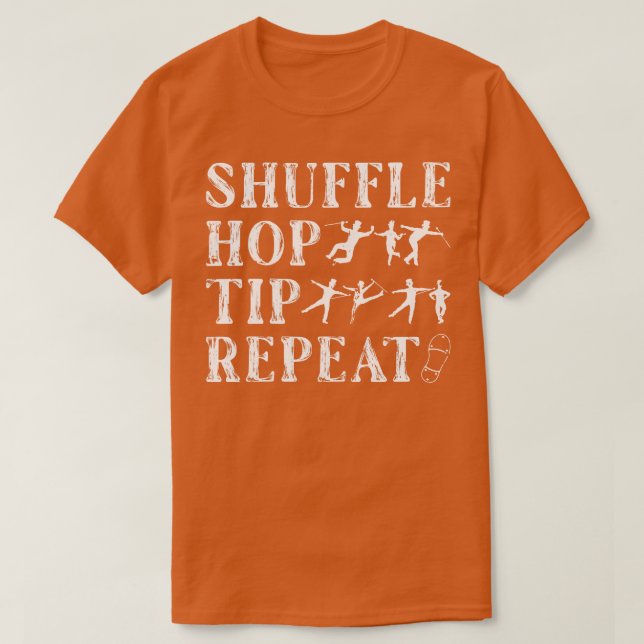 Tap Dance Shuffle Skutt Tip Tap Dancer T Shirt (Design framsida)