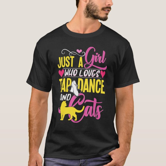 Tap Dancer Cat bara en flicka T Shirt (Framsida)