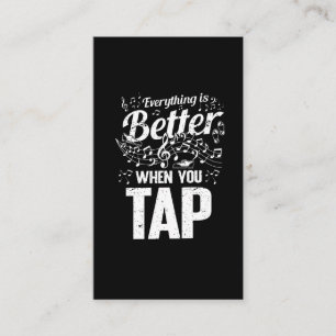 Tap Dancer Musik noter Step Dance lärare Visitkort