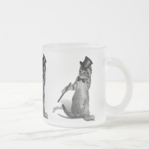 Tap Dancing Cat Frostad Glasmugg