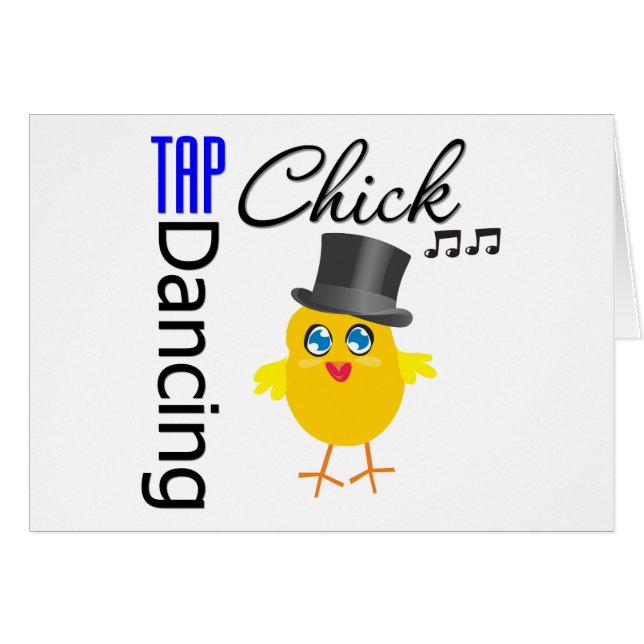 Tap Dancing Chick 3 Hälsningskort (Framsidan Horizontal)