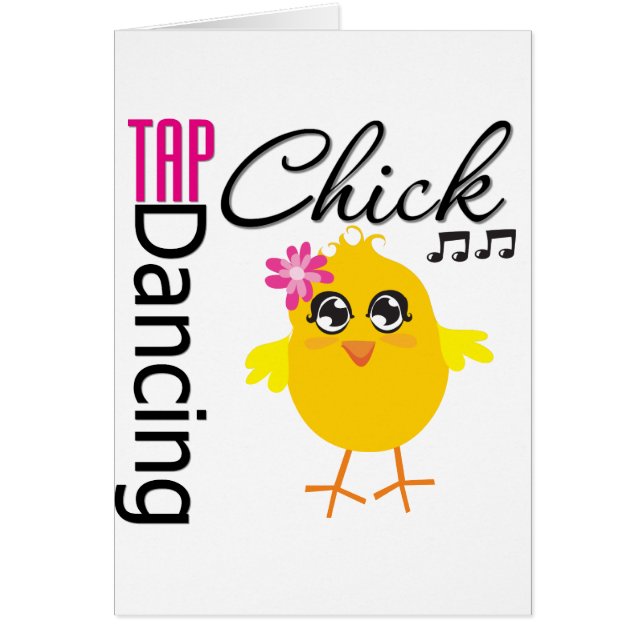 Tap Dancing Chick Hälsningskort (Framsidan)