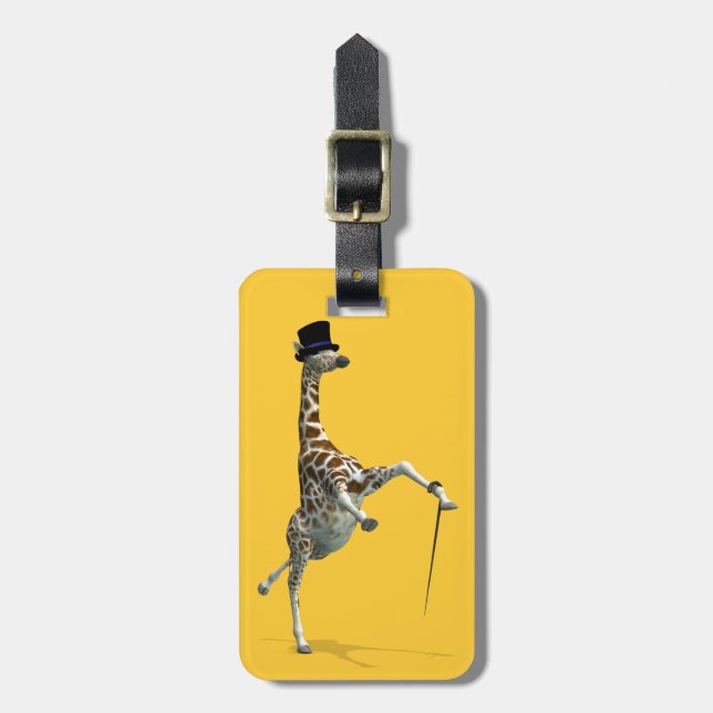 Tap Dancing Giraffe Bagagebricka (Vertikal Framsida)