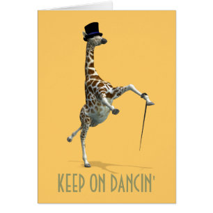 Tap Dancing Giraffe Hälsningskort