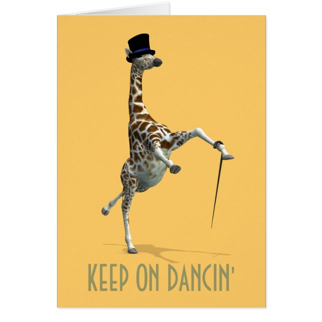 Tap Dancing Giraffe Hälsningskort (Framsidan)
