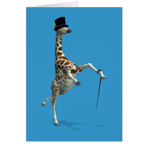 Tap Dancing Giraffe Hälsningskort