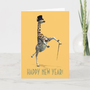 Tap Dancing Giraffe Helgkort