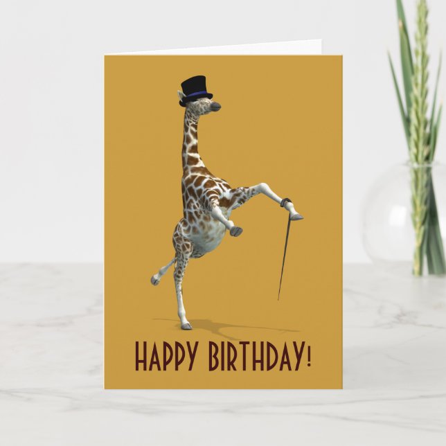 Tap Dancing Giraffe Kort (Framsida)