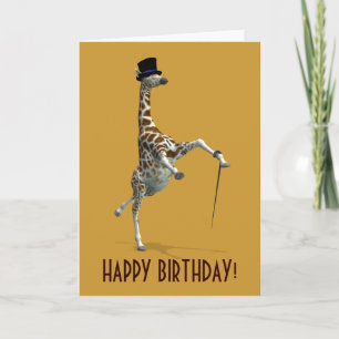 Tap Dancing Giraffe Kort