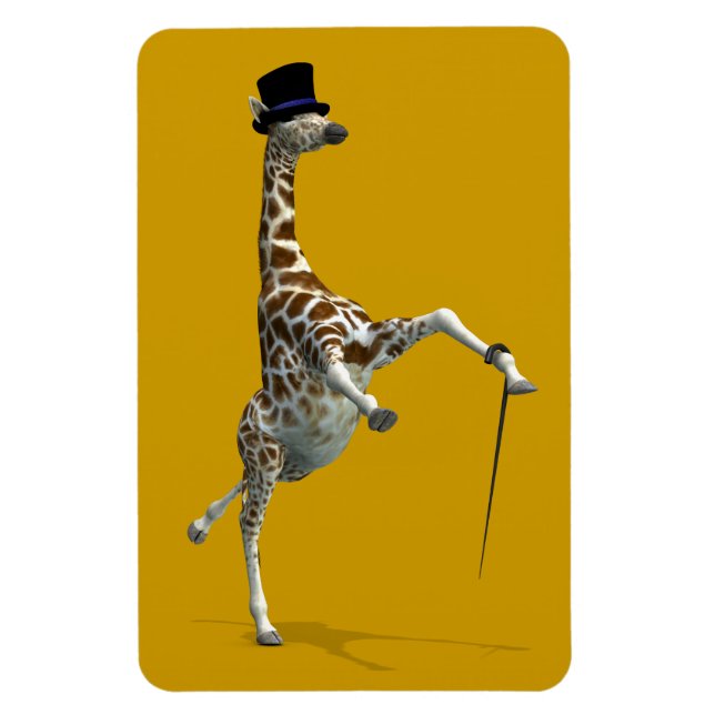 Tap Dancing Giraffe Magnet (Vertikal)