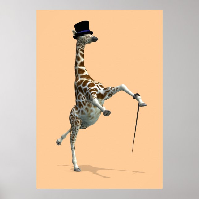 Tap Dancing Giraffe Poster (Framsidan)
