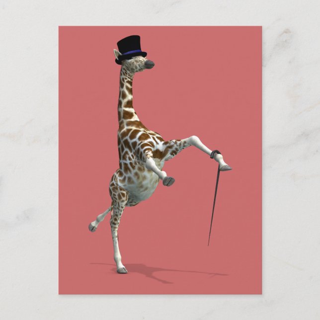 Tap Dancing Giraffe Vykort (Framsida)