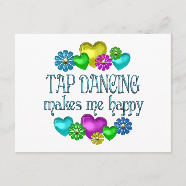 Tap Dancing Happiness Vykort (Framsida)