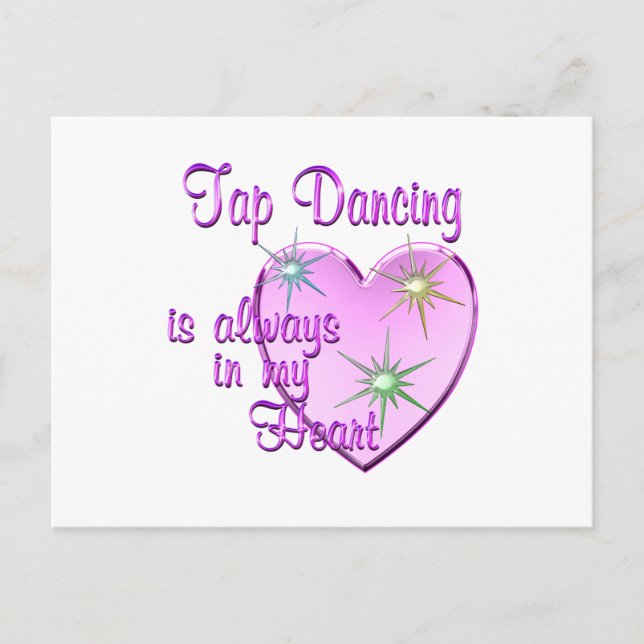 Tap Dancing Heart Vykort (Framsida)