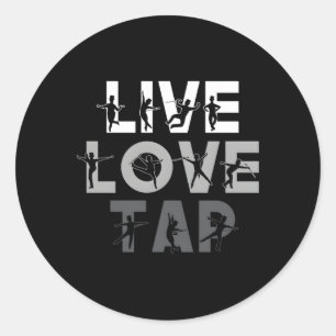 Tap Dancing Live Kärlek Tap Dance Runt Klistermärke