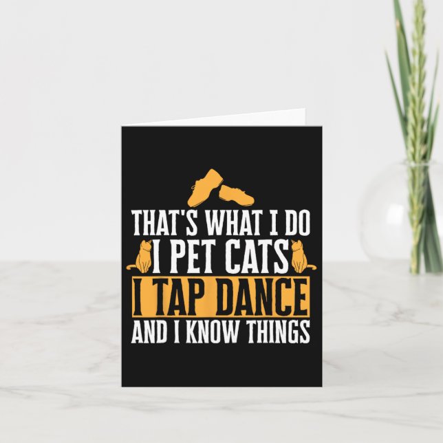 Tap Dancing Teacher Cats Tap Dancer Tap Dance Kort (Framsida)