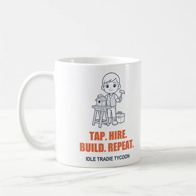 Tap Hire Build Repeat Tradie Mugg (Vänster)