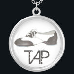 Tap Shoe Tapper Dance Teacher Dancer Tapdance Gift Silverpläterat Halsband<br><div class="desc">En originalillustration av en svart-vit oxford stil-krandsko. Perfekt till din favoritdanslärare,  studioägare eller avlyssnare! Ser du inte vad du är tittar för? Behöver du hjälp med anpassning? Klicka på "rebeccaheartsny" (hörnet på den övre högerna) och "kontakta den här designern" för att få något skapat för dig!</div>