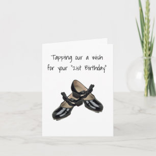 TAP SHOES TAPPAR *21:a* BIRTHDAY HÄLSNING Kort