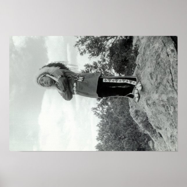 Tap-Tu-Ka Posing, Berömd Indian Tenor Poster (Framsidan)