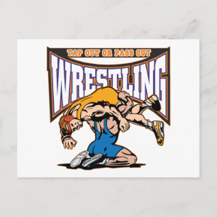 Tap ut Wrestlers Vykort