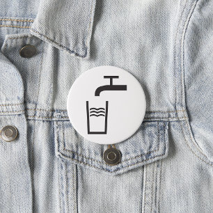 Tap Vatten Symbol Knapp