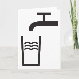 Tap Vatten Symbol Kort