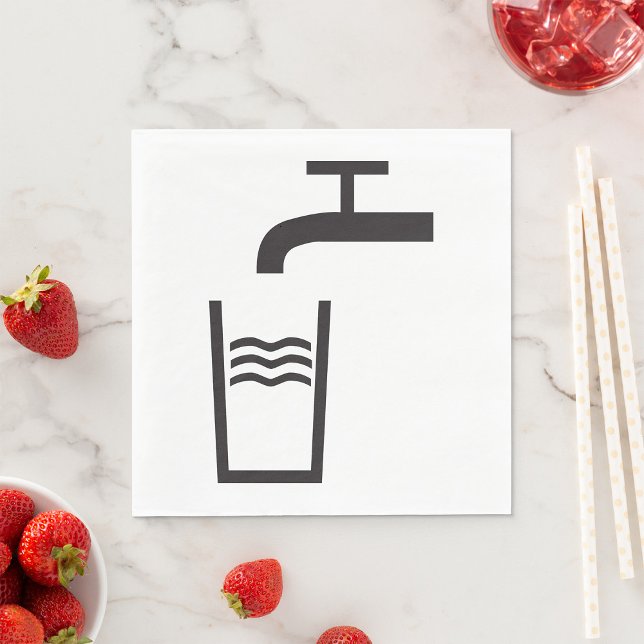 Tap Vatten Symbol Pappersservett (Skapare uppladdad)