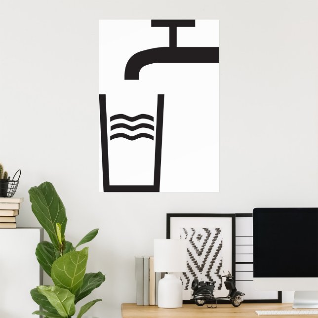 Tap Vatten Symbol Poster (Skapare uppladdad)